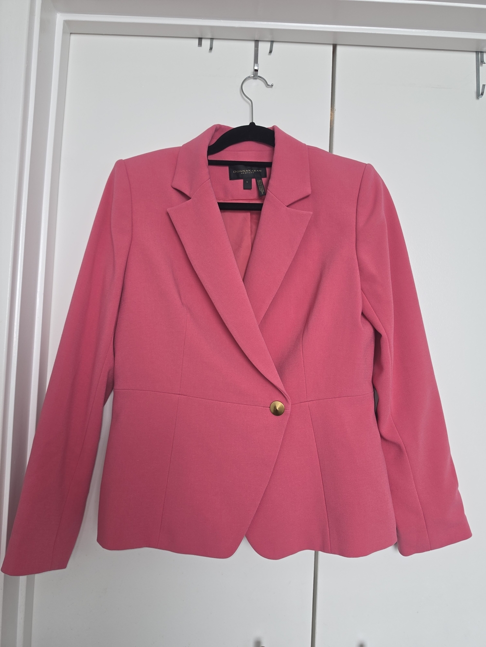 Donna Karan Pink Single-Button Blazer - Picture 1 of 3